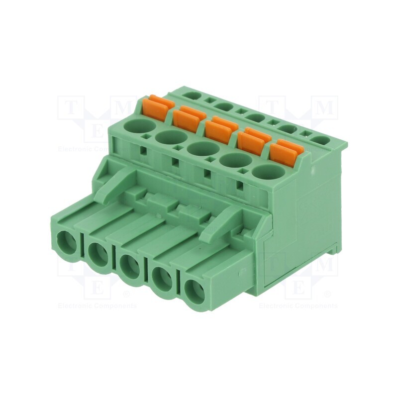 1 pcs x DEGSON ELECTRONICS - 2EDGKDA-5.08-05P-14-00AH - Pluggable terminal block, 5.08mm, ways: 5, angled 90°, plug, green