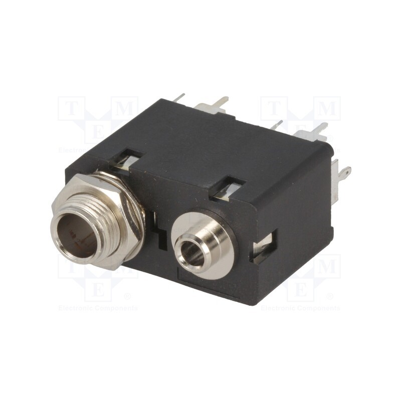 1 pcs x AMPHENOL - ACJM-MVD985-2S - Socket, Jack 3,5mm + Jack 6,3mm, female, mono,double, ways: 2
