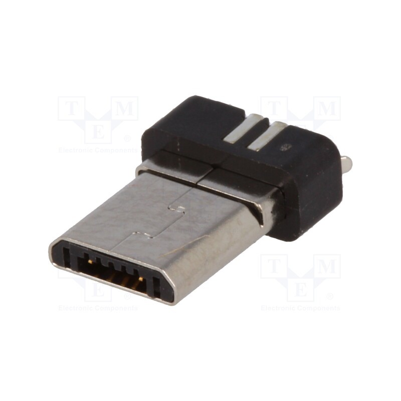 1 pcs x ECE - ESB22B112101Z - Plug, USB B micro, for molding, soldering, PIN: 5, USB 2.0, 0.65mm