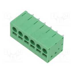 1 pcs x ADAM TECH - EB163A-06-C-180 - PCB terminal block, Contacts ph: 5mm, ways: 6, straight, terminal