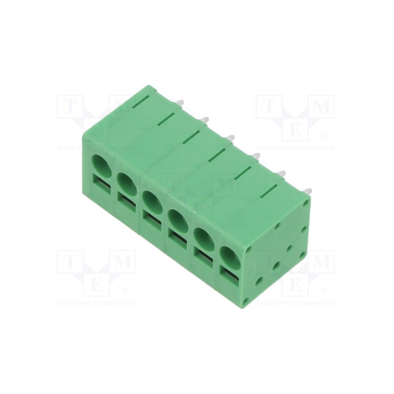 1 pcs x ADAM TECH - EB163A-06-C-180 - PCB terminal block, Contacts ph: 5mm, ways: 6, straight, terminal