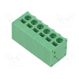 1 pcs x ADAM TECH - EB163A-06-C - PCB terminal block, Contacts ph: 5mm, ways: 6, angled 90°, on PCBs