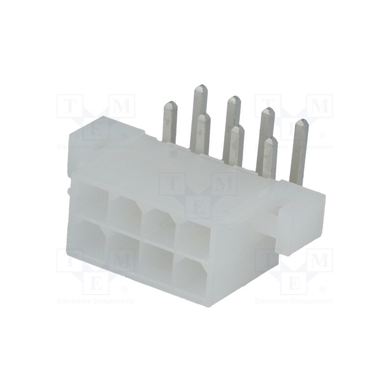 1 pcs x MOLEX - 39291088 - Socket, wire-board, male, Mini-Fit Jr, 4.2mm, PIN: 8, THT, holders