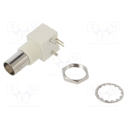 1 pcs x ADAM TECH - RF1-500-6 - Socket, BNC, female, angled, 50Ω, THT, for panel mounting,on PCBs