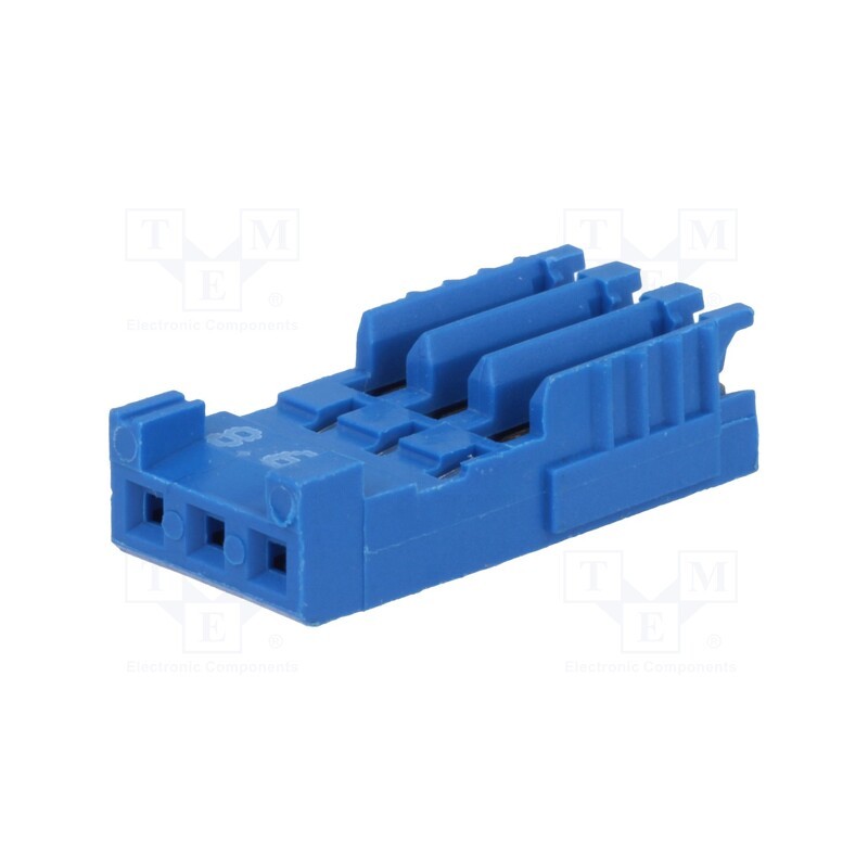 1 pcs x TE Connectivity - 281786-3 - Plug, wire-board, female, HE14, 2.54mm, PIN: 3, IDC, for cable