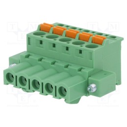 1 pcs x DEGSON ELECTRONICS - 2EDGKDBM-5.08-05P-14-00AH - Pluggable terminal block, 5.08mm, ways: 5, angled 90°, plug, green