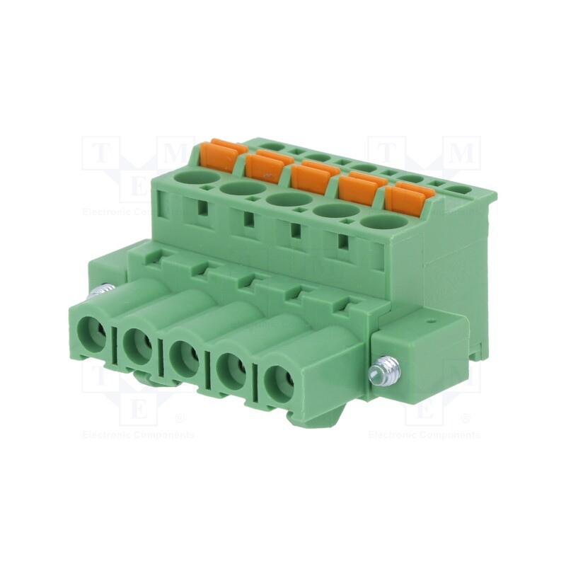 1 pcs x DEGSON ELECTRONICS - 2EDGKDBM-5.08-05P-14-00AH - Pluggable terminal block, 5.08mm, ways: 5, angled 90°, plug, green