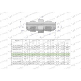 Inch hydraulic connector bb 3 4 unf jic