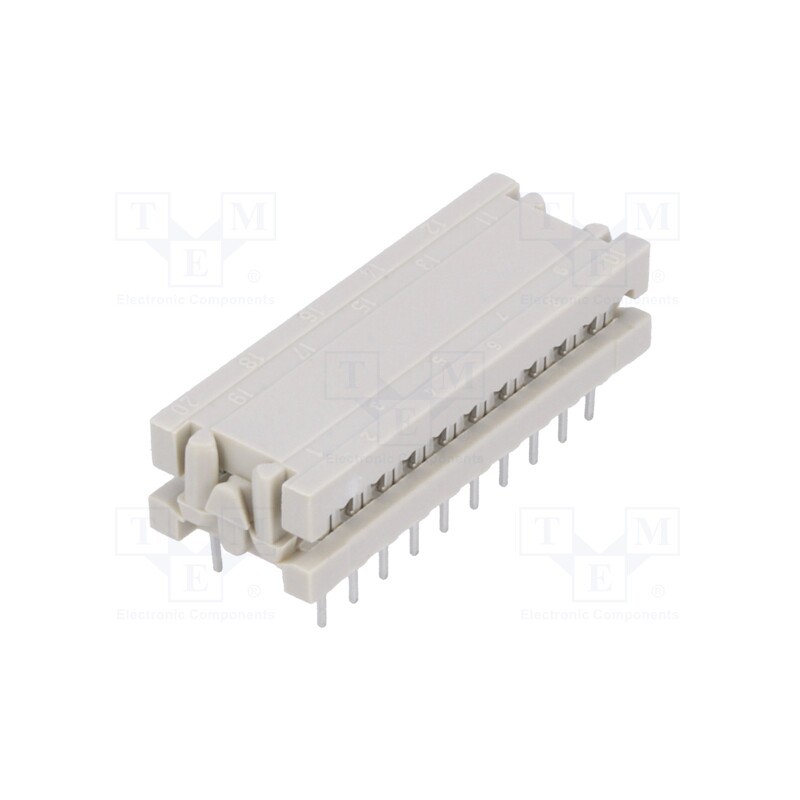 1 pcs x CONEC - 220F10099X - IDC transition, PIN: 20, DIL 7,62mm, IDC,THT, for ribbon cable