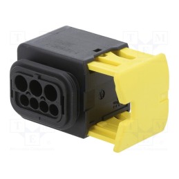 1 pcs x TE Connectivity - 1-1418480-1 - Connector: automotive, female, plug, for cable, PIN: 7(3+4), black