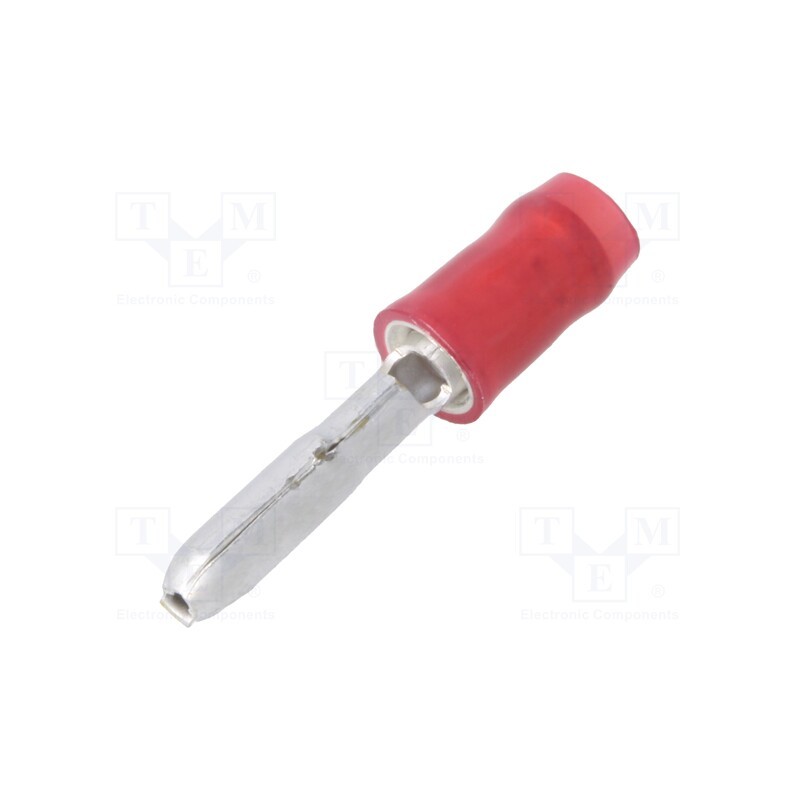 1 pcs x TE Connectivity - 141462-1 - Terminal: round, male, Ø: 3mm, 0.5÷1.5mm2, crimped, for cable, red