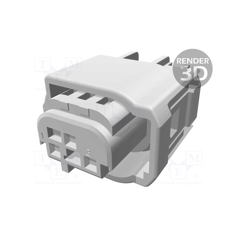 1 pcs x TE Connectivity - 1-967642-1 - Connector: automotive, MQS, female, plug, for cable, PIN: 3, crimped