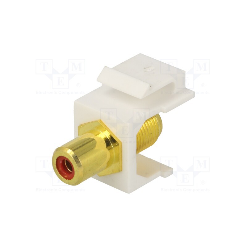 1 pcs x LOGILINK - NK0024 - Socket, Transition: adapter, female x2, Keystone, straight, red