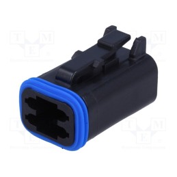 1 pcs x BULGIN - PX0100S04BK - Connector: wire-wire, PX0, female, plug, for cable, PIN: 4, black