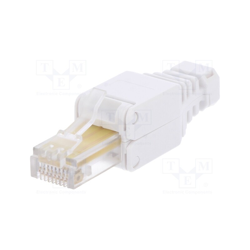 1 pcs x LOGILINK - MP0026 - Plug, RJ45, PIN: 8, Cat: 5e, with strain relief, Layout: 8p8c, white