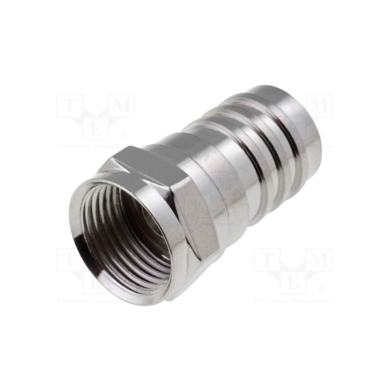 1 pcs x TE Connectivity - 5-1814821-1 - Plug, F, male, straight, 75Ω, crimped, for cable