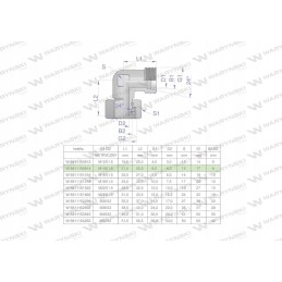 Metric hydraulic elbow ab m14x1 5 08l xev