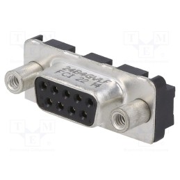 1 pcs x Amphenol Communications Solutions - D09S24B4GV00LF - D-Sub, PIN: 9, socket, female, for panel mounting, straight, 5A