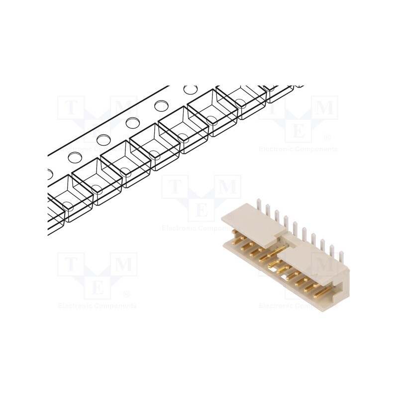 1 pcs x Amphenol Communications Solutions - 98424-F52-20ALF - Socket, wire-board, male, Minitek, 2mm, PIN: 20, SMT, on PCBs, 2A