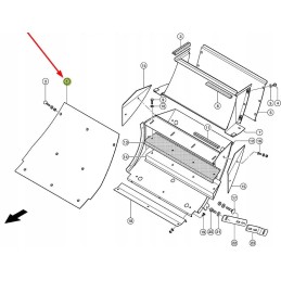 076218 03 cover for the bottom of the discharge chute