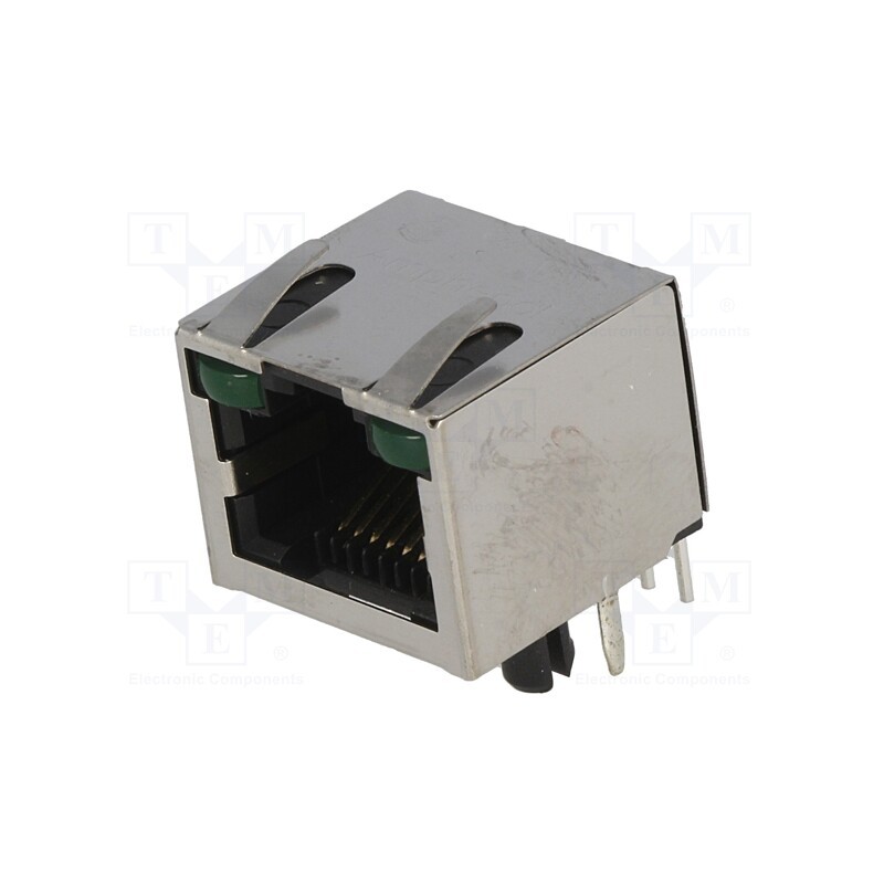 1 pcs x Amphenol Communications Solutions - RJHSE-5385 - Socket, RJ45, Cat: 5, shielded,with LED, Layout: 8p8c, THT