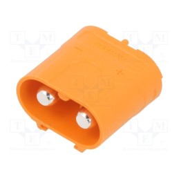 1 pcs x AMASS - LCB50PB-M - Socket, DC supply, LC, male, PIN: 2, on PCBs, THT, orange, 40A, 1kV