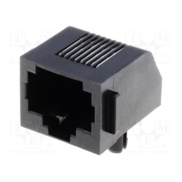 1 pcs x TE Connectivity - 5555162-1 - Socket, RJ45, PIN: 8, Cat: 3, low profile, Layout: 8p8c, on PCBs, THT