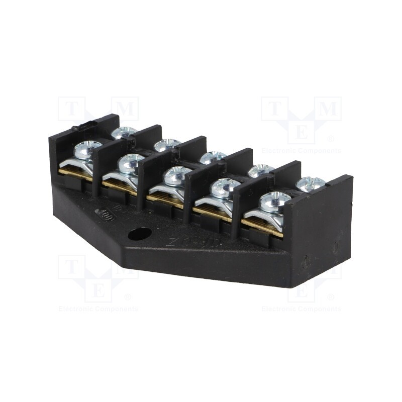 1 pcs x PLASTROL - W-10178 - Terminal block, screw terminal, 10mm2, 400V, ways: 5, terminals: 10