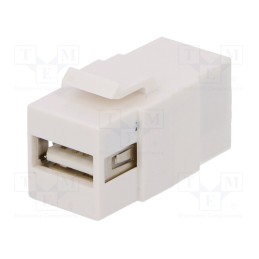 1 pcs x LOGILINK - NK0017 - Socket, adapter, female x2, USB A socket,USB B socket, straight