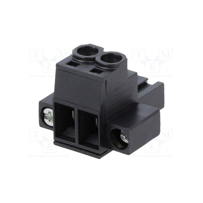 1 pcs x WEIDMu00dcLLER - 1956030000 BLZP 5.00HC/02/180F SN BK BX - Pluggable terminal block, 5mm, ways: 2, straight, plug, femal
