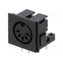 1 pcs x LUMBERG - 0105 05 - Socket, DIN, female, PIN: 5, Layout: 180°, angled 90°, on PCBs, THT