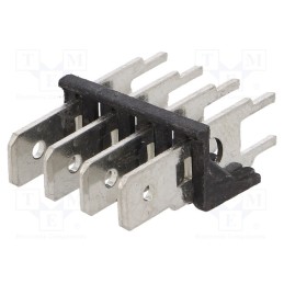 1 pcs x KEYSTONE - 7834 - Terminal: spade terminal strip, 6.3mm, 0.8mm, THT, steel, tinned