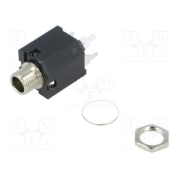 1 pcs x CLIFF - J/SKT S1VS/SSB - Socket, Jack 6,3mm, female, stereo, ways: 3, straight, S1VS