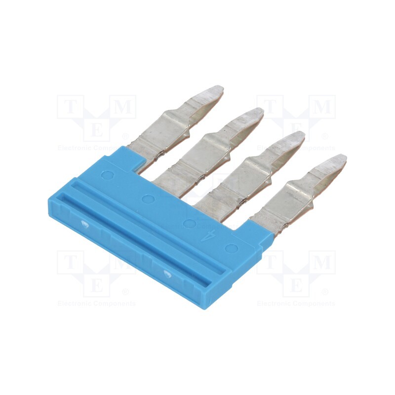 1 pcs x WEIDMu00dcLLER - 1528120000 ZQV 4N/4 BL - Comb bridge, ways: 4, blue, A series