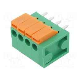 1 pcs x AMPHENOL ANYTEK - HA0470500000G - PCB terminal block, straight, 3.81mm, ways: 4, on PCBs, terminal