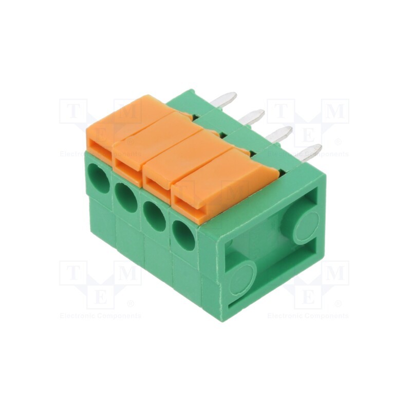 1 pcs x AMPHENOL ANYTEK - HA0470500000G - PCB terminal block, straight, 3.81mm, ways: 4, on PCBs, terminal