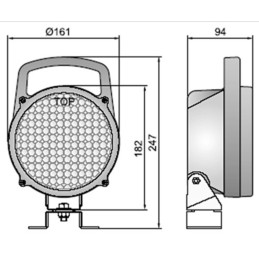Work lamp searchlight reversing reflector ursus mf