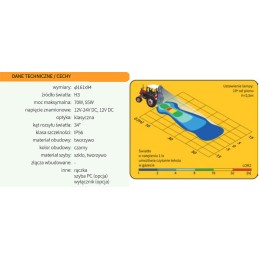 Work lamp searchlight reversing reflector ursus mf