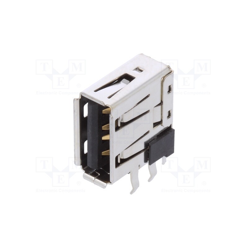 1 pcs x MOLEX - 673298001 - Socket, USB A, on PCBs, THT, PIN: 4, side,angled 90°, USB 2.0