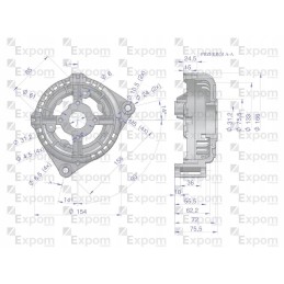 Alternator front cover 0123510074ex new ty