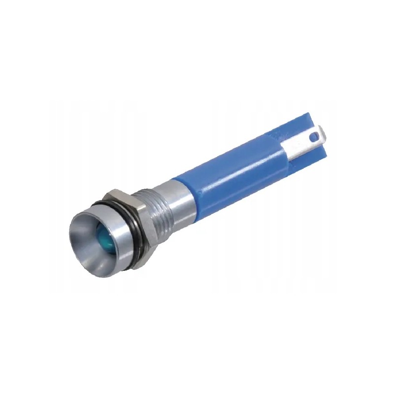 12v blue LED indicator, screw-on, oe 9, 5 mm