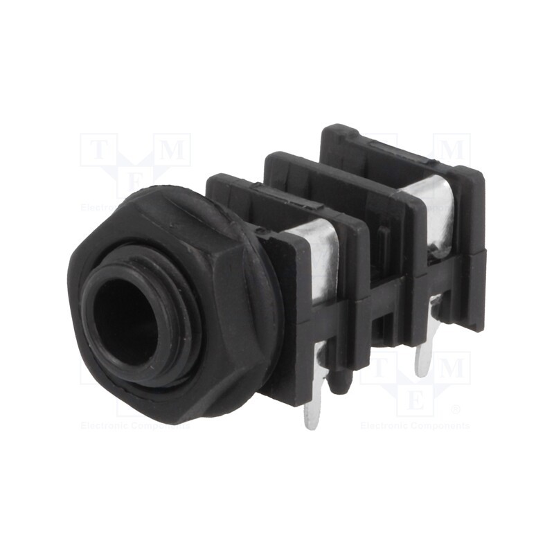 1 pcs x CLIFF - FCR50055 - Socket, Jack 6,3mm, female, mono,with earthing, ways: 2, THT, S1