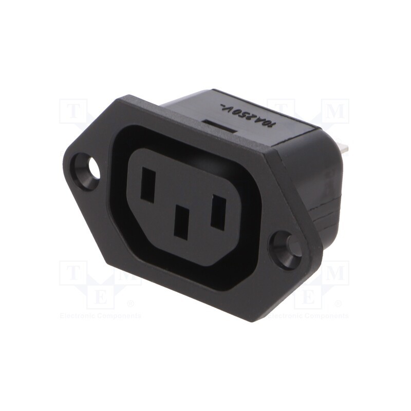 1 pcs x SCHURTER - 6600.3200.21 - Connector: AC supply, socket, female, 10A, 250VAC, IEC 60320, IP30