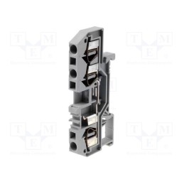 1 pcs x WAGO - 281-681 - Splice terminal: rail, 4mm2, ways: 1, terminals: 3, grey, 281, TS35