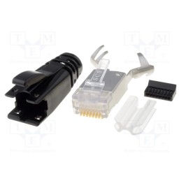 1 pcs x BEL FUSE - SS-39200-020 - Plug, RJ45, PIN: 8, shielded, Layout: 8p8c, for cable, IDC,crimped