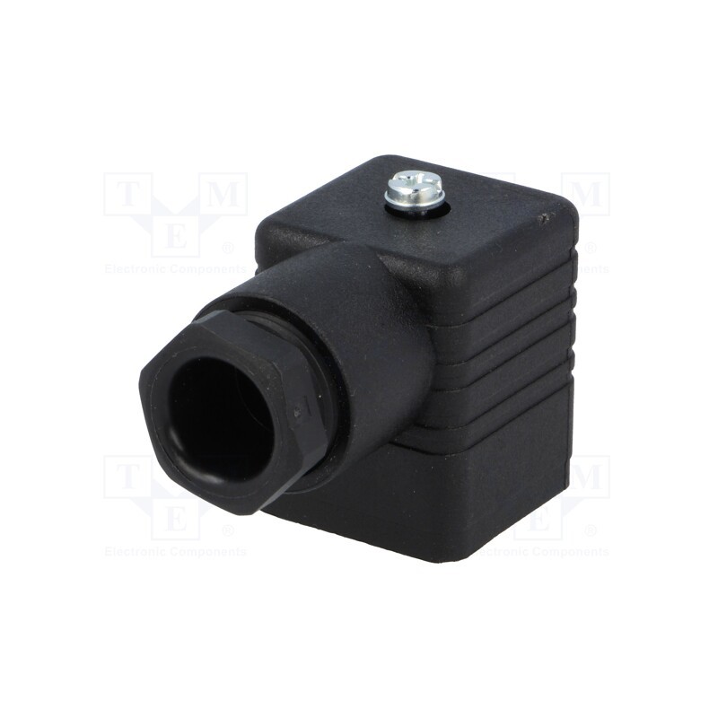 1 pcs x HIRSCHMANN - 931952100 GDM 3011 SCHWARZ - Connector: valve connector, plug, form A, 18mm, female, PIN: 4, PG11