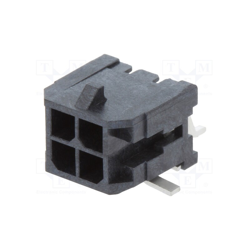 1 pcs x MOLEX - 430450409 - Socket, wire-board, male, Micro-Fit 3.0, 3mm, PIN: 4, Glow-Wire, SMT