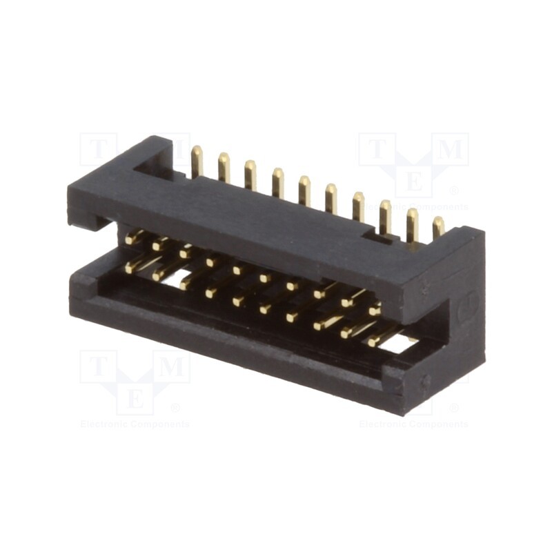 1 pcs x CONNFLY - DS1031-14-20S8B - Socket, IDC, male, PIN: 20, straight, SMT, gold flash, 1.27mm