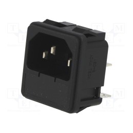 1 pcs x ADAM TECH - IEC-G-1 - Connector: AC supply, socket, male, 10A, IEC 60320, C14 (E), 5x20mm