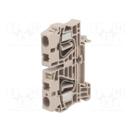 1 pcs x WEIDMu00dcLLER - 1608620000 ZDU 6 - Splice terminal: rail, 6mm2, ways: 1, terminals: 2, beige, Width: 8mm